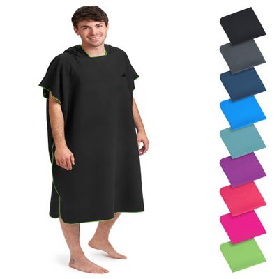 Fit-Flip Microfiber Changing Poncho for Women and Men, Quick-Drying