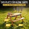 FRIEDO 2-in-1 Kids' Table and Chair Set with Mud Table, Glazed Wood, Outdoor view 2