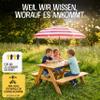 FRIEDO 2-in-1 Kids' Table and Chair Set with Mud Table, Glazed Wood, Outdoor view 3