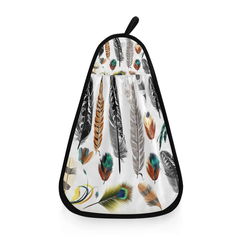Montoj Cute Feather Hand Towel with Hanging Loop