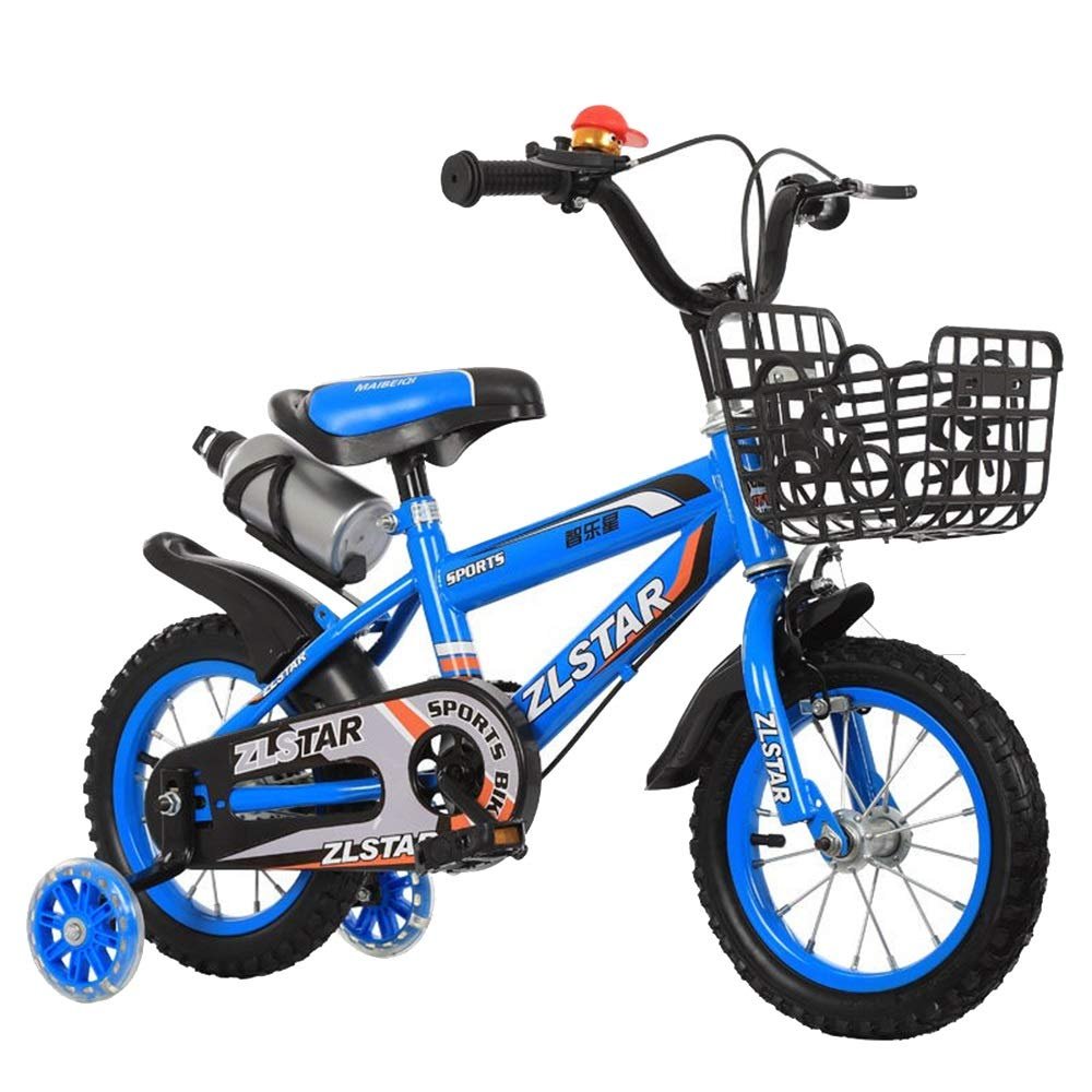 Axdwfd Kids' Bike with Training Wheels, 14-Inch, Color B