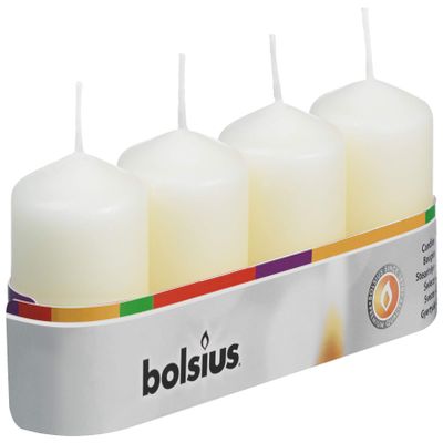 Bolsius Ivory Pillar Candle, 60 x 40 mm