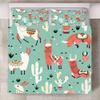 Cute Cactus Cartoon 3-Piece Duvet Cover Set, Alpaca Gray view 2