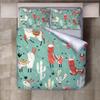 Cute Cactus Cartoon 3-Piece Duvet Cover Set, Alpaca Gray view 3