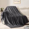 BEAUTEX Fleece Throw Blanket for Couch, Sofa, or Bed, Soft Plush Flannel Blanket, Graphite, 127 x 152.4 cm view 1