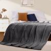 BEAUTEX Fleece Throw Blanket for Couch, Sofa, or Bed, Soft Plush Flannel Blanket, Graphite, 127 x 152.4 cm view 3
