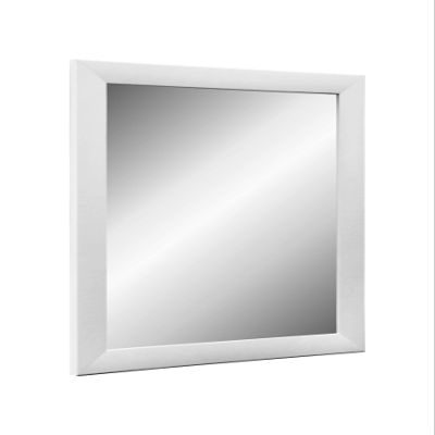 Online-GalleryKing TheMIRROR Framed Wall Mirror, Real Glass, 45 x 115 cm, Custom-Made in Matte White