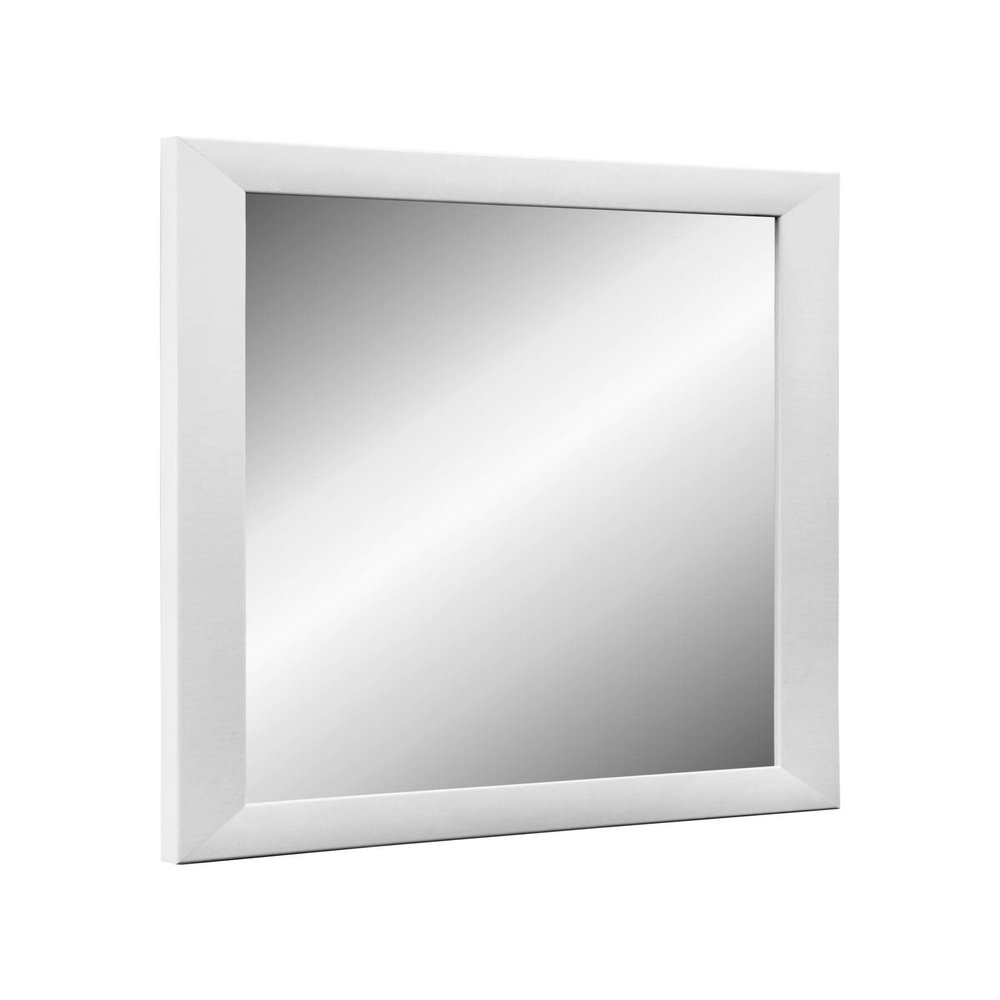 Online-GalleryKing TheMIRROR Framed Wall Mirror, Real Glass, 45 x 115 cm, Custom-Made in Matte White
