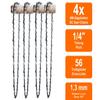 SECURA 4-Pack Saw Chains Compatible with Stihl MS211, 25 cm, 1/4", 56 Drive Links, 1.3 mm view 4