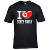 FanShirts4u Men's T-Shirt - I Love North Korea - World Cup Love Heart (XXL, Black) view 1