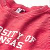 chicka-d NCAA Arkansas Razorbacks Women's Corded Crew, Crimson, Gray, XL (443_TC_CB) view 4