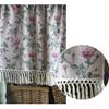 MANG Floral-Print Café Curtain with Country-Style Tassel view 3