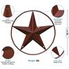 Barn Star Metal Wall Décor, Texas Star, Rustic Western, 45.7 cm view 2