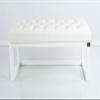 EMRA WOOD LPP-2 Quilted Faux Leather Bench, White, 60 × 40 × 35 cm view 3