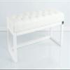 EMRA WOOD LPP-2 Quilted Faux Leather Bench, White, 60 × 40 × 35 cm view 4