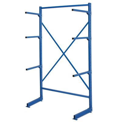 BRB Light-Duty Cantilever Rack, Blue, 1060 x 450 x 1950 mm, 3 Storage Levels plus Floor Level