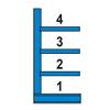 BRB Light-Duty Cantilever Rack, Blue, 1060 x 450 x 1950 mm, 3 Storage Levels plus Floor Level view 3