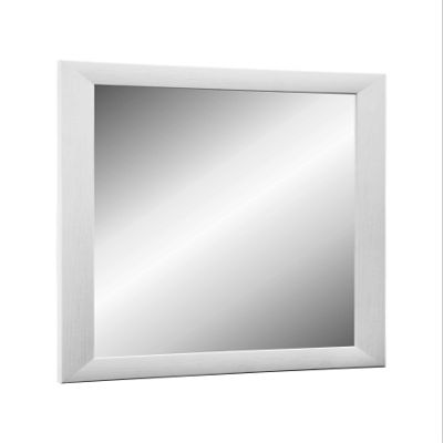 Online-GalleryKing TheMIRROR Framed Wall Mirror, Real Glass, 50 x 65 cm, Custom-Made in White Spruce Finish