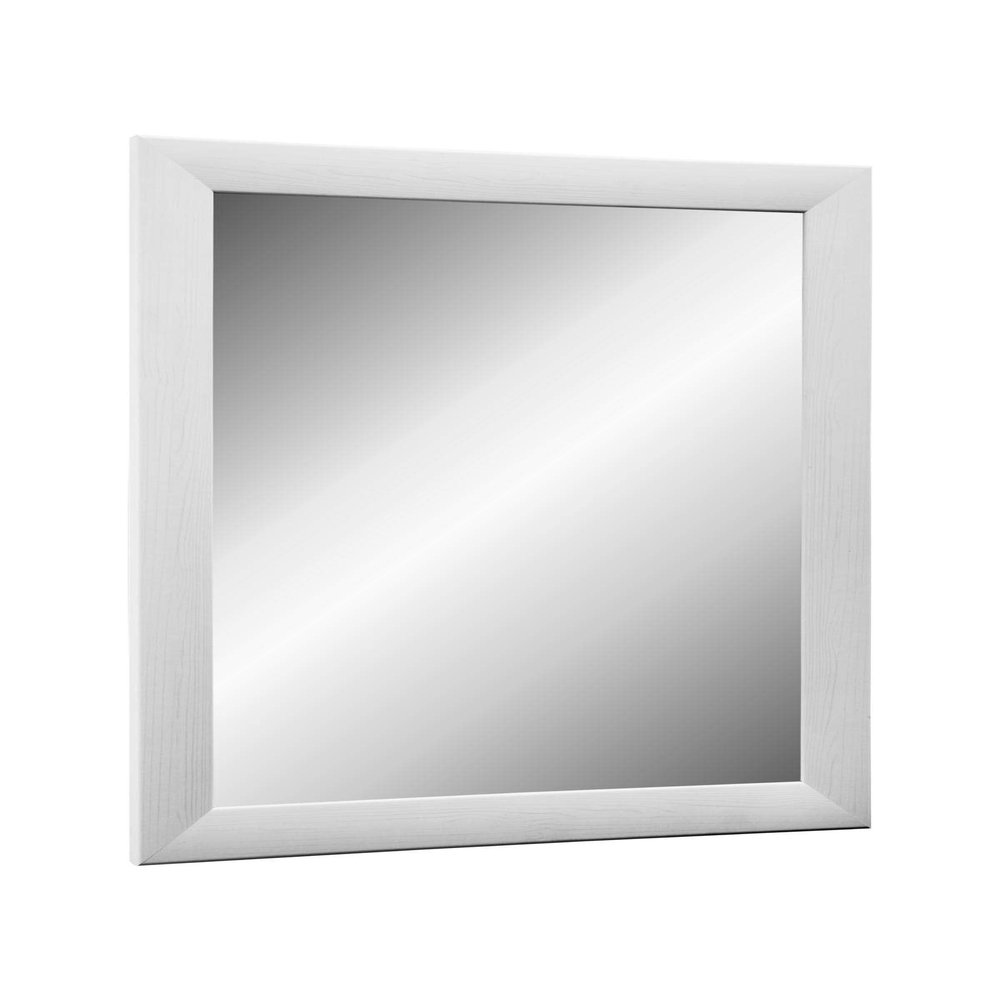 Online-GalleryKing TheMIRROR Framed Wall Mirror, Real Glass, 50 x 65 cm, Custom-Made in White Spruce Finish