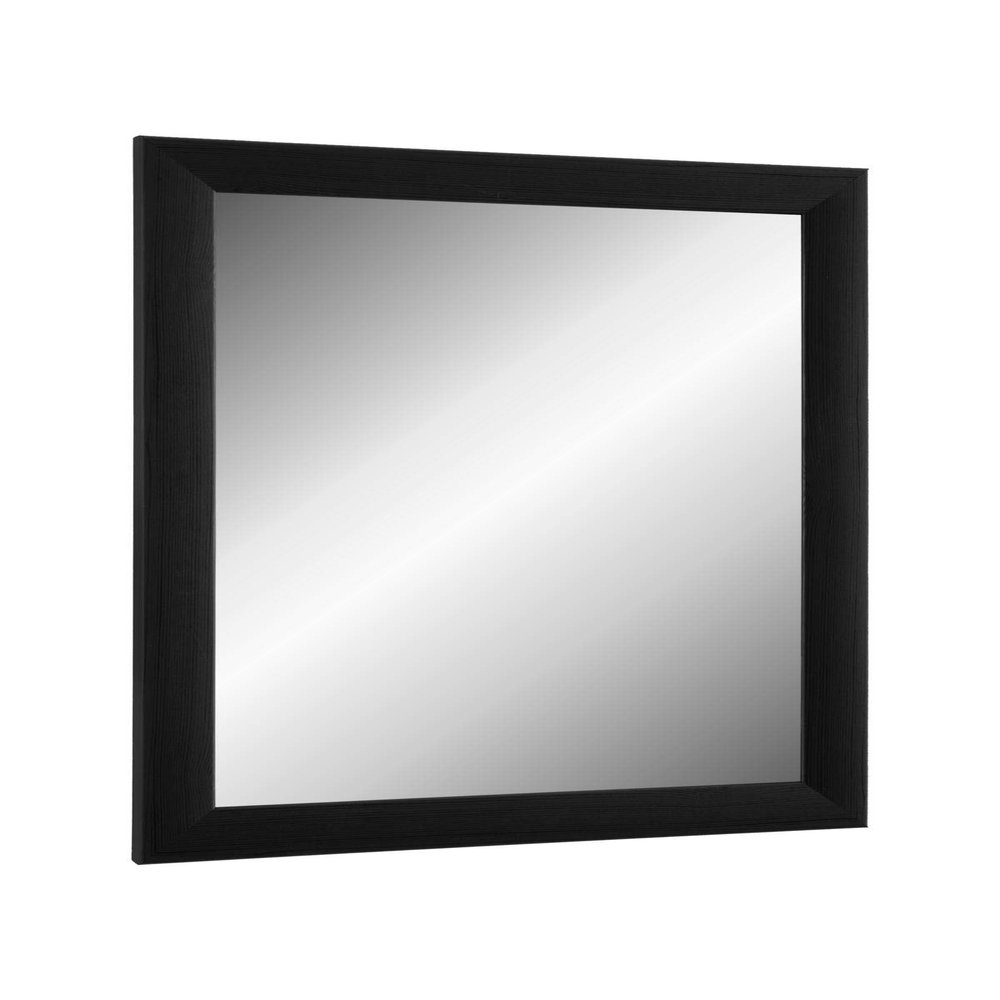 Online-GalleryKing TheMIRROR Framed Wall Mirror, Real Glass, 55 x 120 cm, Custom-Made in Black Pine, Includes Metal Hangers and Mounting Hardware