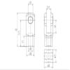 Right-Hand Thread Clevis Head GERM-20 M20, d1=20, d2=M20 x 2.5, g=40 view 2
