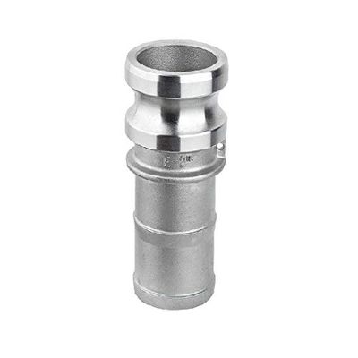LSB-ADAPTERS 1-Piece Type E Male Camlock Trash Pump Adapter, 304 Stainless Steel, 3-Inch Hose Connection