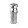 LSB-ADAPTERS 1-Piece Type E Male Camlock Trash Pump Adapter, 304 Stainless Steel, 3-Inch Hose Connection view 1