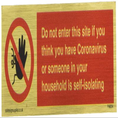 Do not enter this website if you think you have coronavirus or someone in your household is self-isolating