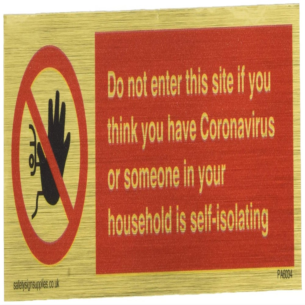 Do not enter this website if you think you have coronavirus or someone in your household is self-isolating