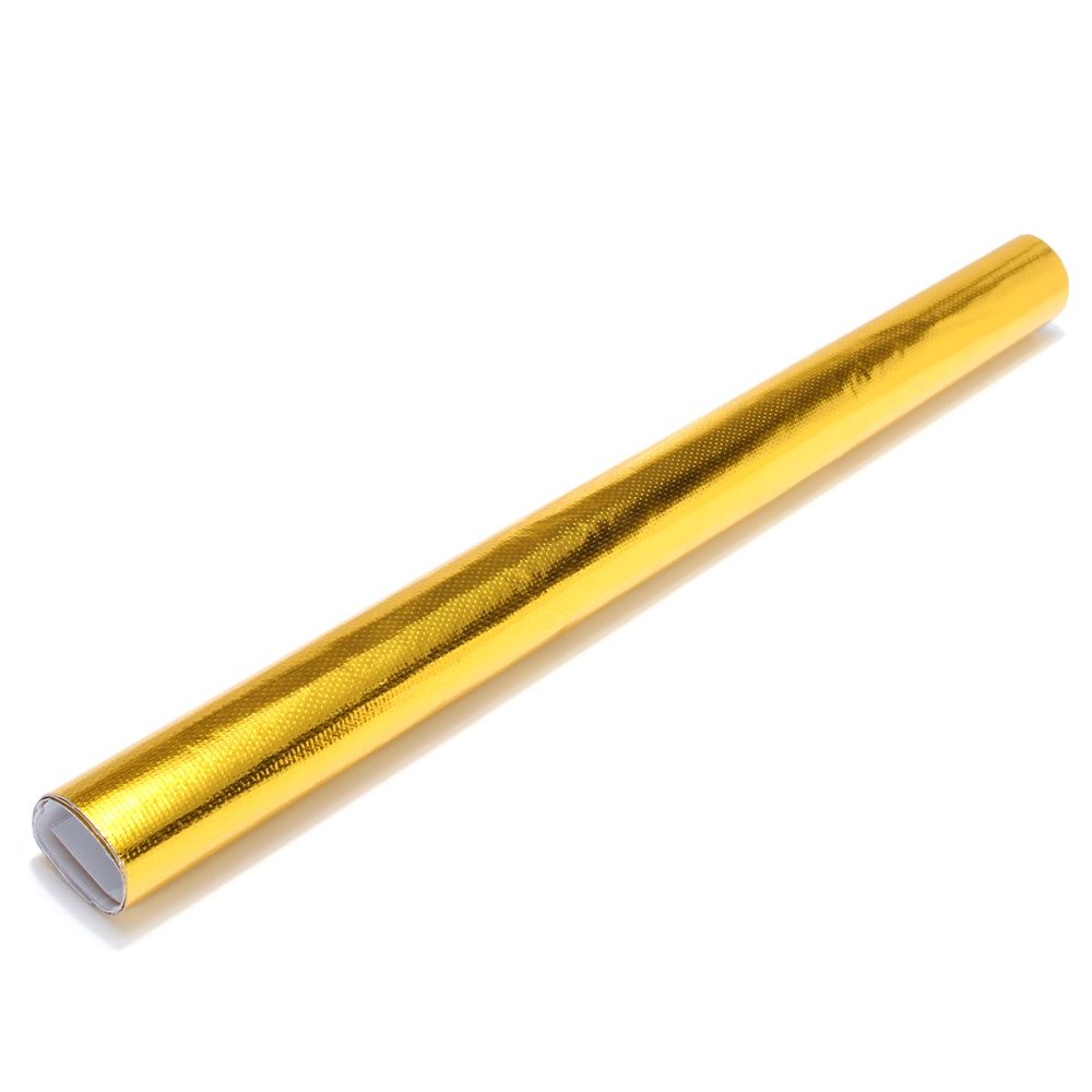 TuToy 50 x 50 cm Reflective Gold Heat Shield Tape for Racing Engines