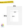 Matte Board Center Pre-Assembled Mat Frames with Plastic Sleeves, Acid-Free, Slip-In Design, 8 x 10 in for 5 x 7 in Photos, White, 25-Pack view 2