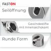 FASTON 3 mm Stainless Steel A4/V4A Wire Rope Clamp Stopper (1 Piece) view 2