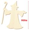 Wooden Wizard – Decorative Crafting, 5–50 cm, 1 Piece, 17 cm High view 3