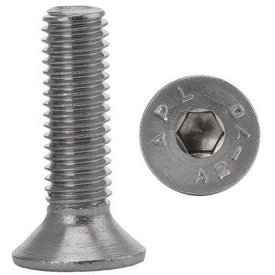 FASTON M4x10 A2 Stainless Steel Countersunk Hex Socket Screws, 100-Pack