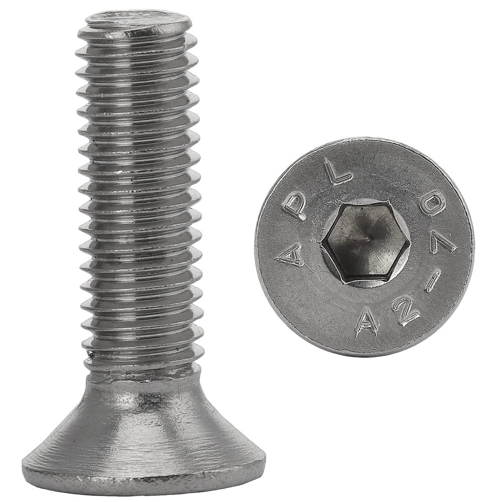 FASTON M4x10 A2 Stainless Steel Countersunk Hex Socket Screws, 100-Pack