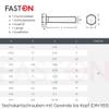 M5 x 45 Stainless Steel Hex Bolts, 10-Pack, DIN 933, FASTON view 2