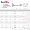 FASTON M6 x 100 Stainless Steel A2/V2A Carriage Bolts, DIN 603, 10-Pack view 4