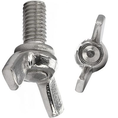 FASTON Wing Screws M6 x 25, American Style, Stainless Steel A2/V2A, 10-Pack, Similar to DIN 316