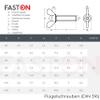 FASTON Wing Screws M6 x 25, American Style, Stainless Steel A2/V2A, 10-Pack, Similar to DIN 316 view 4