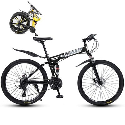 MTTKTTBD 26-Inch Folding Mountain Bike, 21-Speed, Dual Suspension