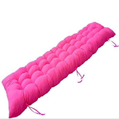 Yuly 2–3-Seater Bench Cushion with Removable Cover, Thick and Comfortable, 130 x 55 cm, Pink