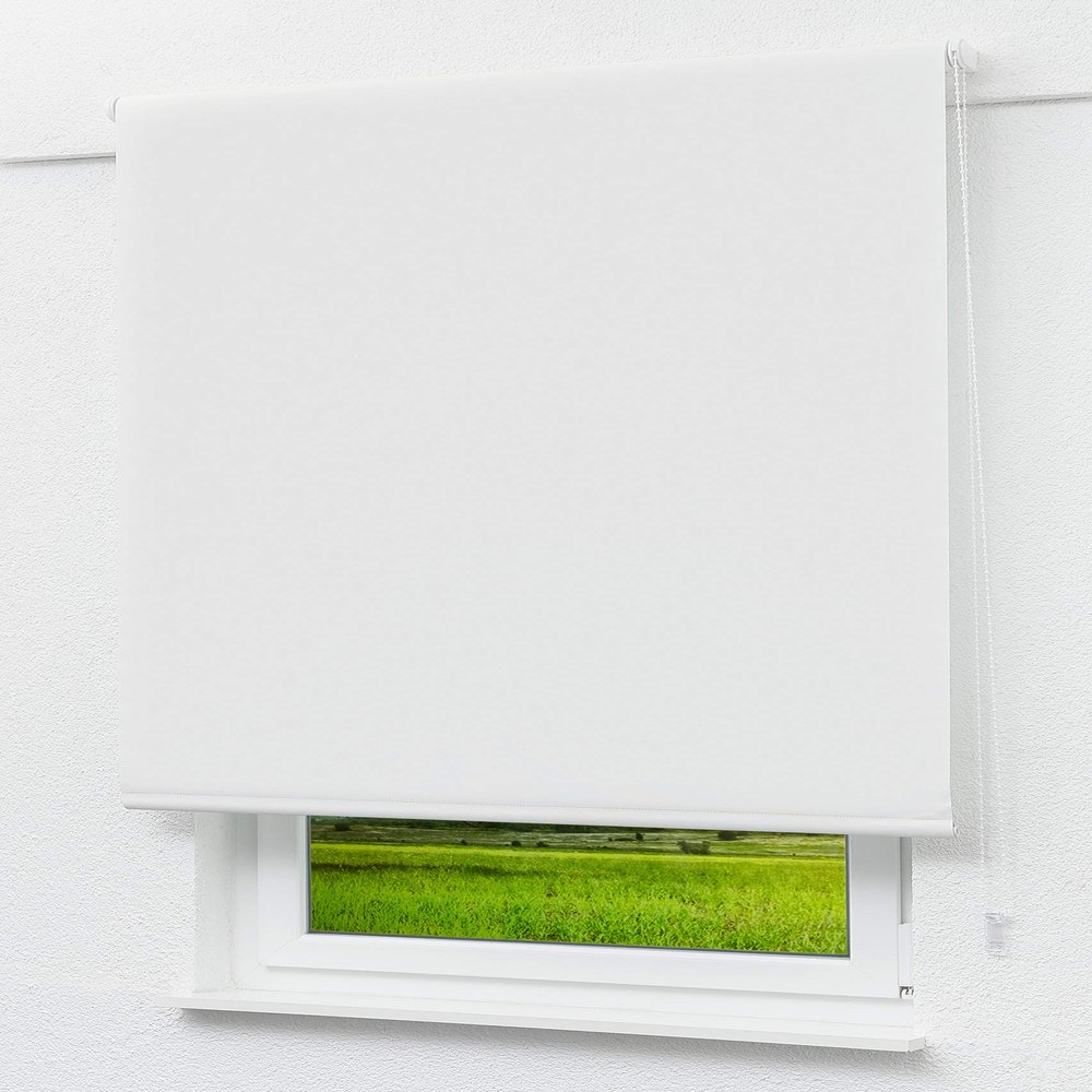 LYSEL Outlet Basic Daylight Roller Blind, White/Pure White, 82.5 x 175 cm