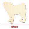 Wooden Pug V1 – DIY Decoration, 3–50 cm, 1 Piece, 13 cm Wide view 3
