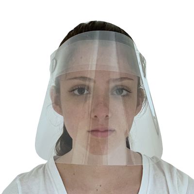 Exacompta 8085810D ExaScreen Pack of 10 Protective Face Shields, 32 x 24 cm, Crystal Clear