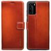 Suncase Slim-Fit Book-Style Genuine Leather Case for Huawei P40 Pro, 3 Card Slots, Burned Cognac view 4