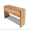 EMRA WOOD RDD-30 Solid Oak Shoe Rack Bench with Drawers, 60 × 35 × 50 cm view 1