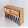 EMRA WOOD RDD-30 Solid Oak Shoe Rack Bench with Drawers, 60 × 35 × 50 cm view 3