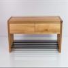 EMRA WOOD RDD-30 Solid Oak Shoe Rack Bench with Drawers, 60 × 35 × 50 cm view 4