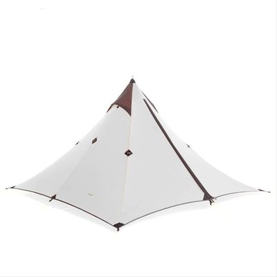 BAJIE 1-Person Tipi Tent, Ultralight 20D Nylon Waterproof Pyramid Tent, 530 g, White Flysheet