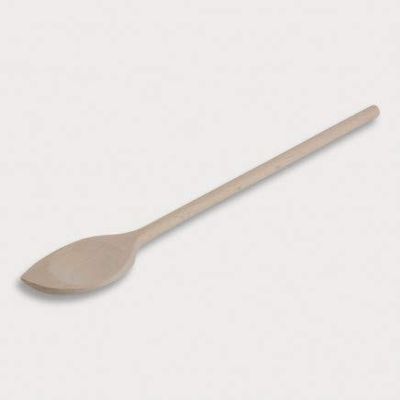 10x HOFMEISTER Wooden Cooking Spoons, 25 cm, Pointed, Untreated Beech
